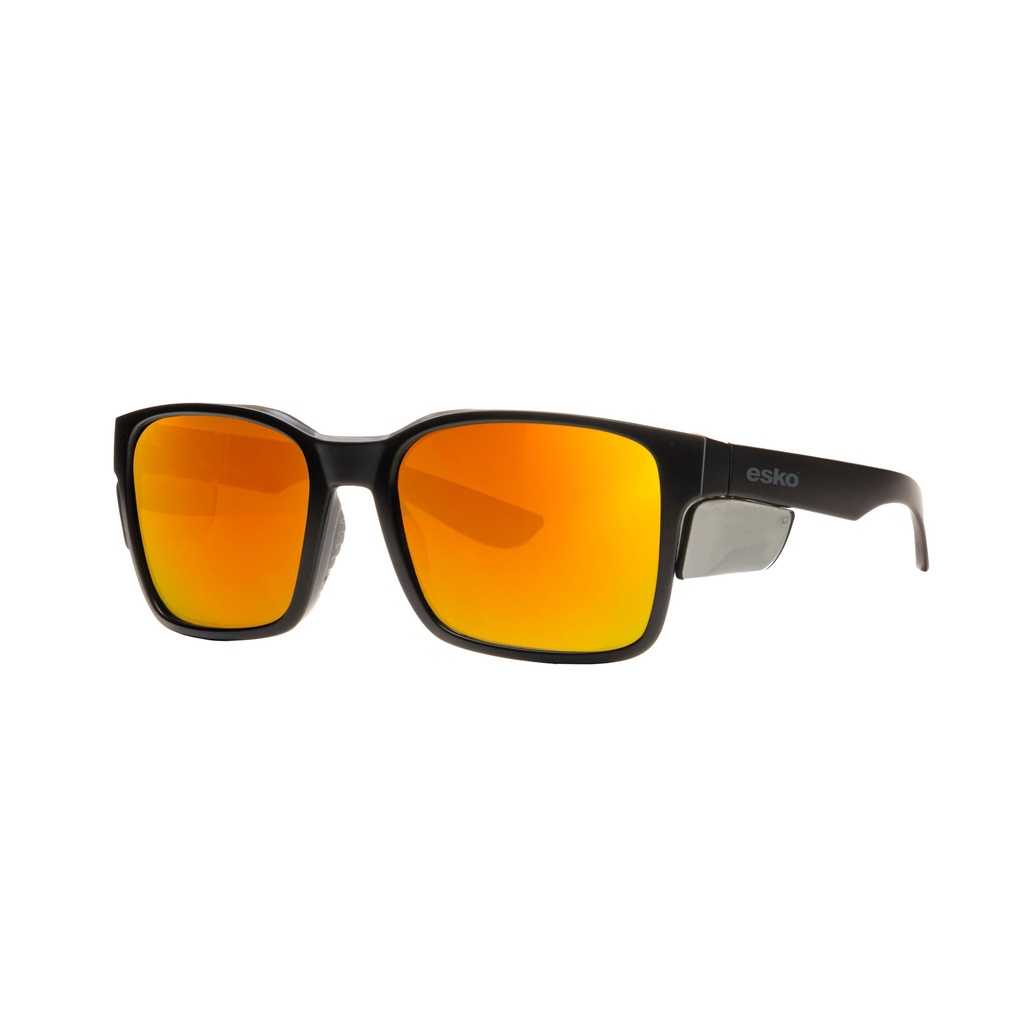 FITZROY Matte black frame, revo orangered mirror lens with anti-fog, smoke side shields, AS/NZS1337.1:2010. SURF Series - Pack of 10