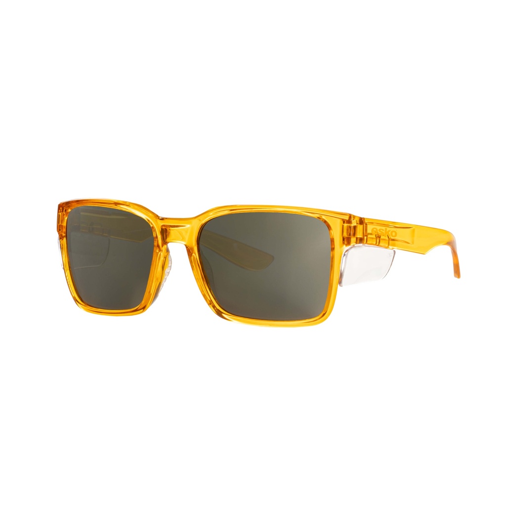 OAKURA Bourbon frame, smoke lens with anti-fog, UV400 clear side shields, AS/NZS1337.1:2010. SURF Series - Pack of 10