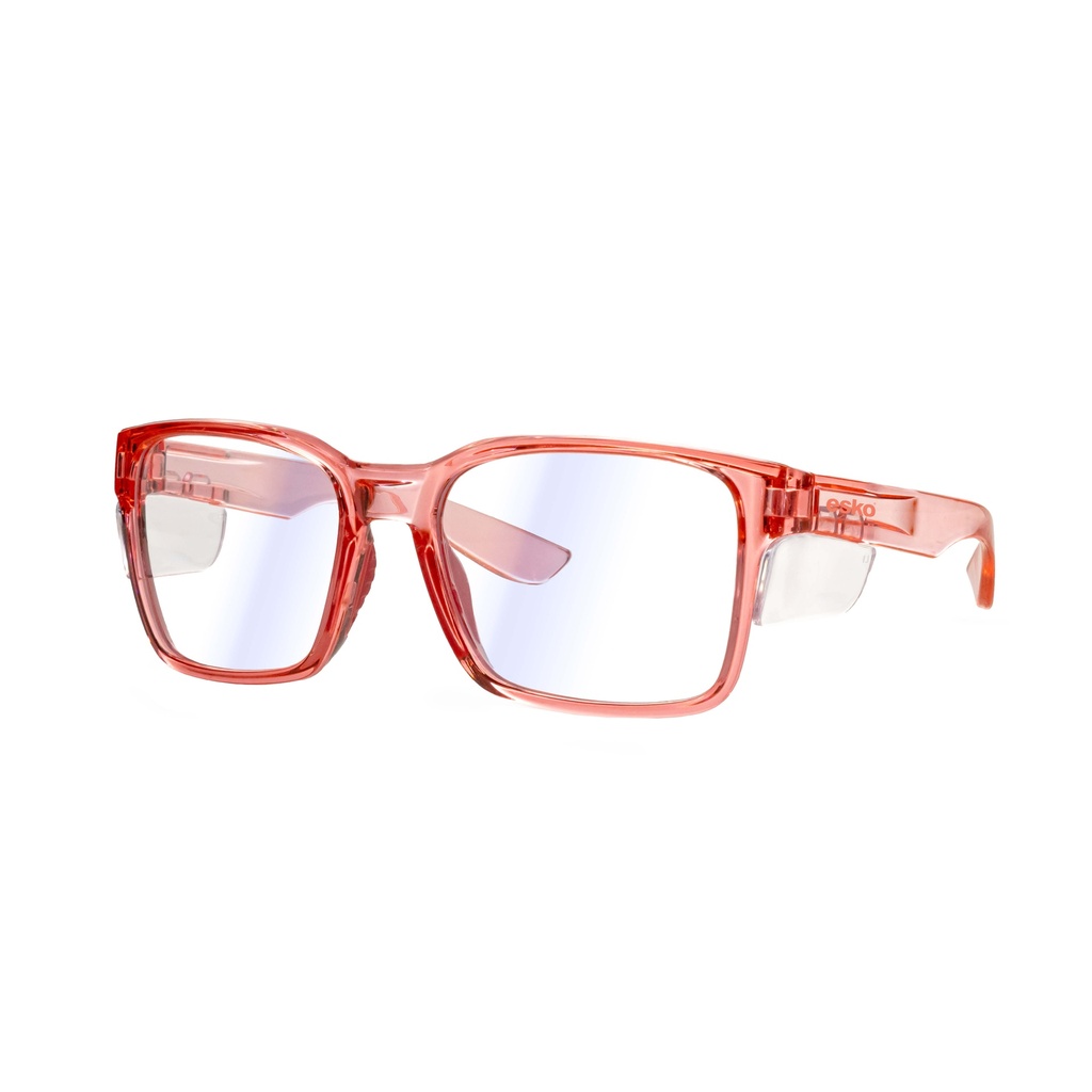 WAIPU Pink frame, clear lens with blueblocker and anti-fog, UV400 clear side Shields, AS/NZS1337.1:2010. SURF Series - Pack of 10
