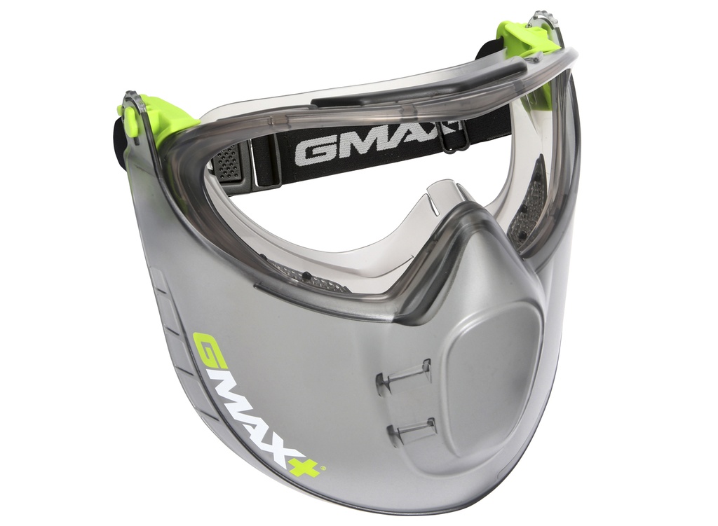 [GMAX-P01] GMAX FACESHIELD CLEAR AF Lens Vented Goggle , Flip-up Faceshield , Impact/Splash Protection, AS/NZS1337.1 Cert - Clear
