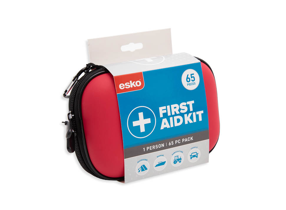 [EFAK-S] First Aid Kit 1 person, 65pc, EVA case with carabiner