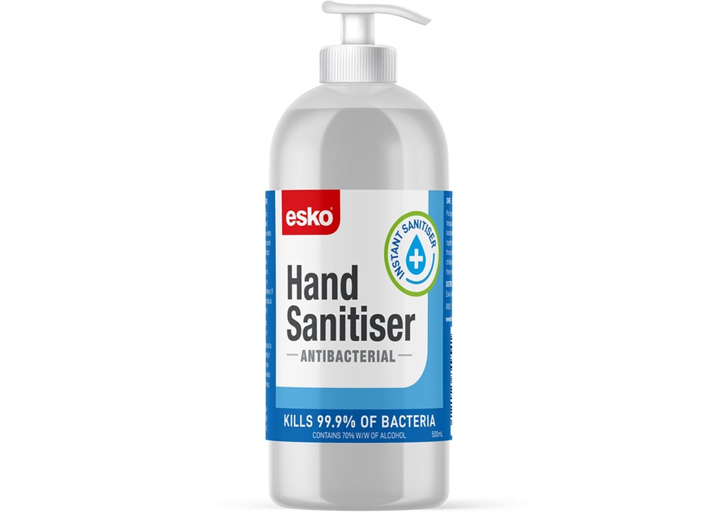 [EHSG-500PUMP] ESKO Hand Sanitiser Gel (70% Alcohol), 500ml Pump Bottle