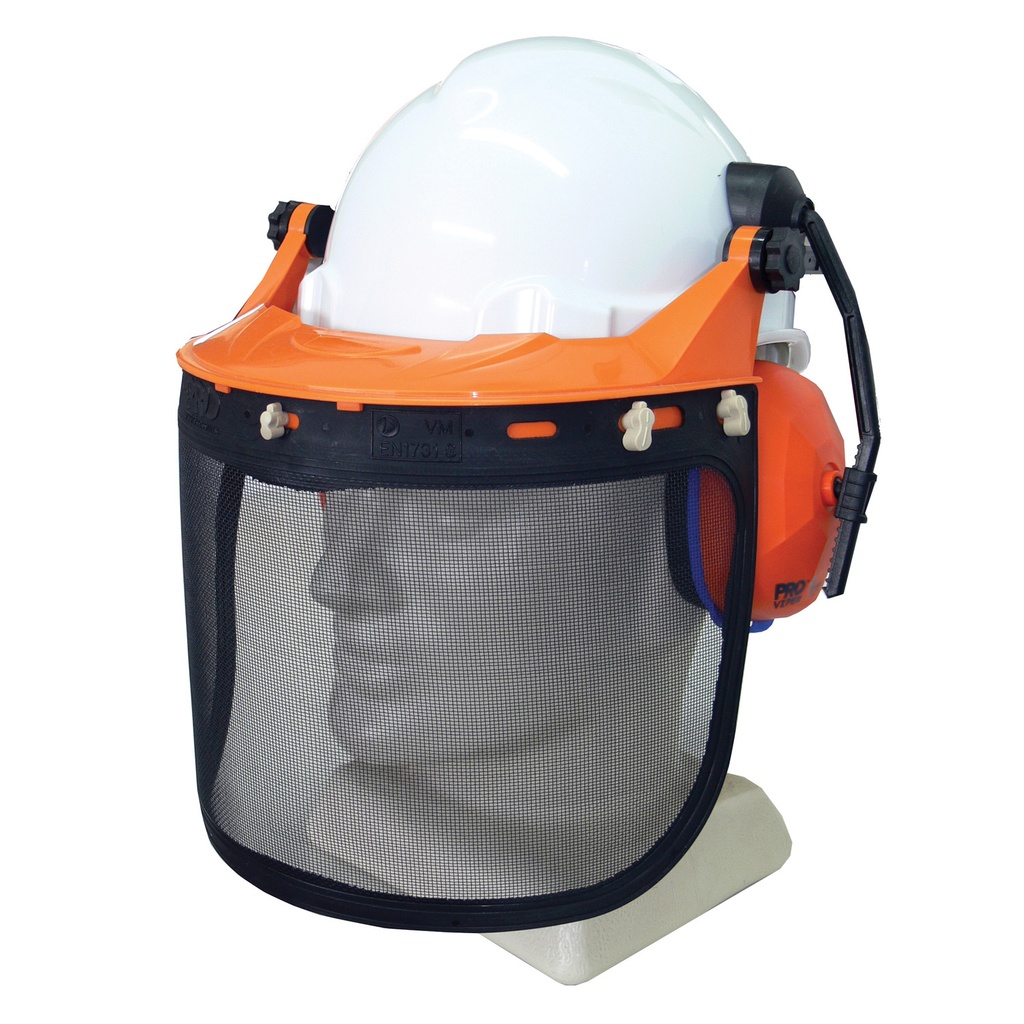 [TN1FC-W] TUFF NUT Forestry Combo Kit, comes with PINLOCK Hard Hat, Browguard Attachment, Ear Muff and Mesh Visor, White