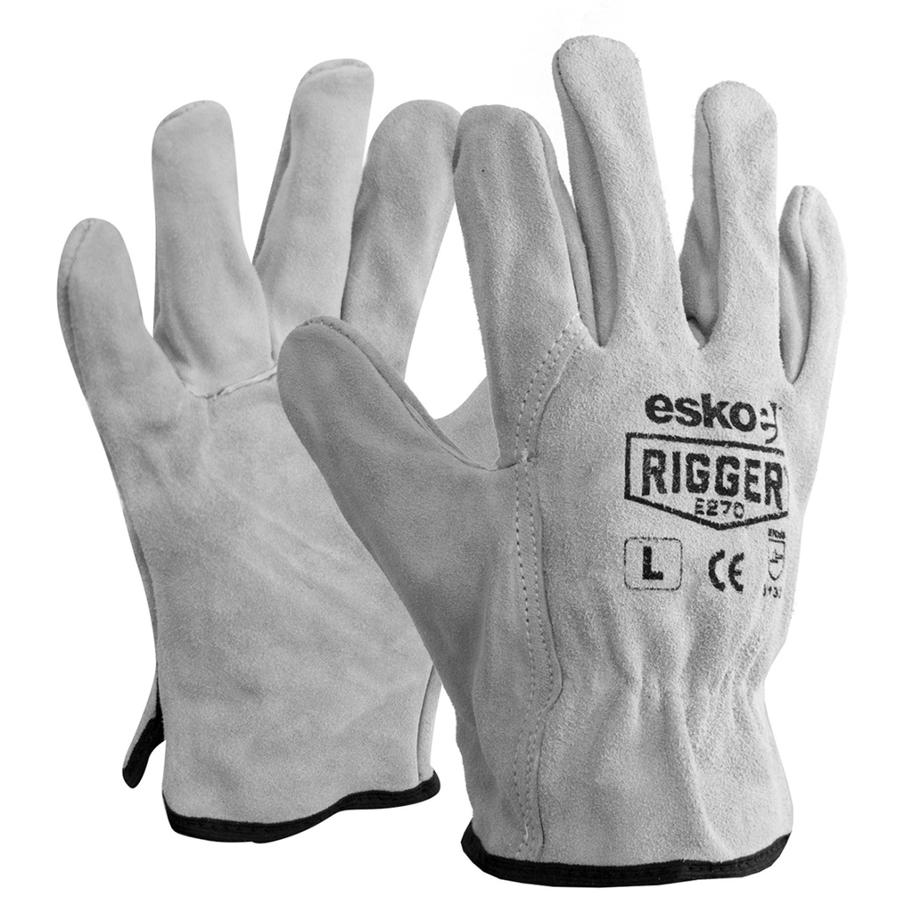 [E270-2XL] ESKO Premium Split Leather Cowgrain Glove, Size 2X-Large - Pack of 12