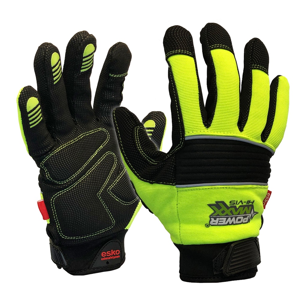 HIVIS YELLOW Powermaxx Hi-Vis Tough Premium Synthetic Leather Rigger. X-Large - Pack of 12