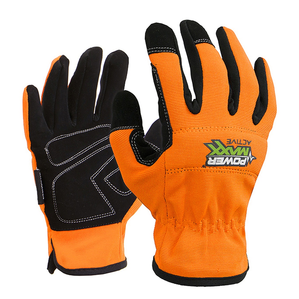 ORANGE POWERMAXX ACTIVE Full Fingered Synthetic Work Glove Size 9(L) - Pack of 12