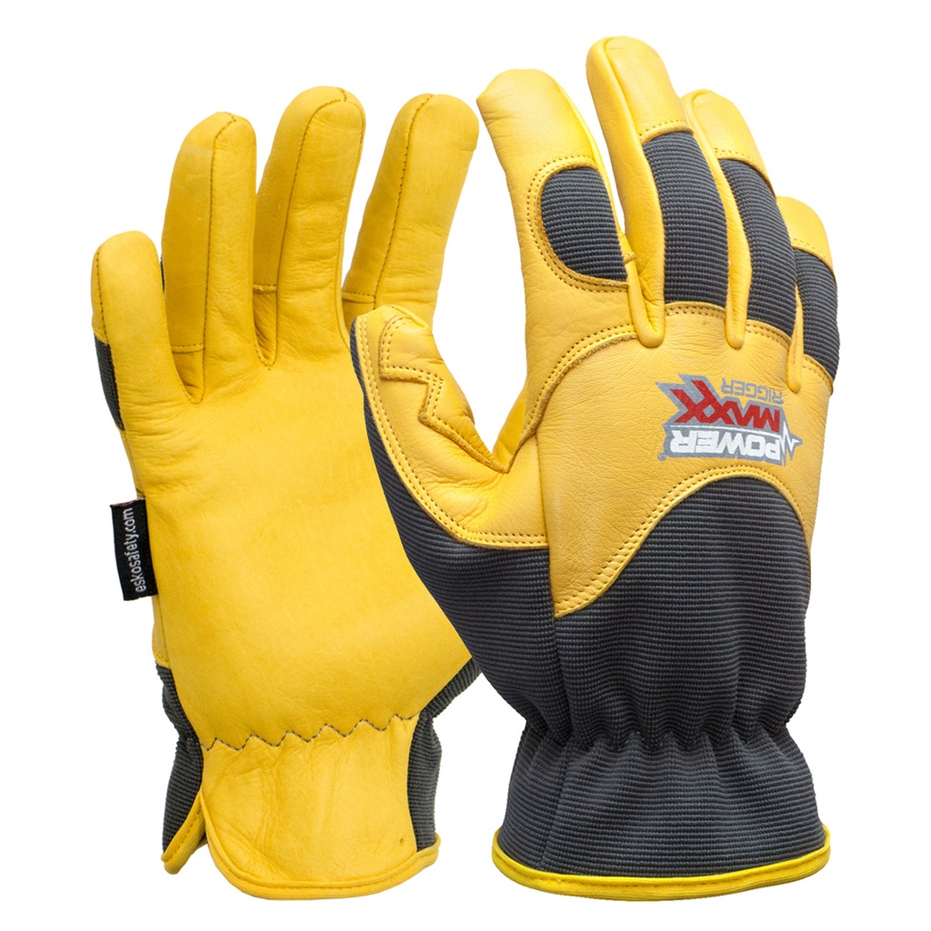 GOLD POWERMAXX RIGGER Soft Durable Premium Leather Work Glove Size 11(2XL) - Pack of 12