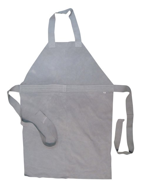 [PAB6017] LBIB Suede Leather Bib Apron with Suede Ties