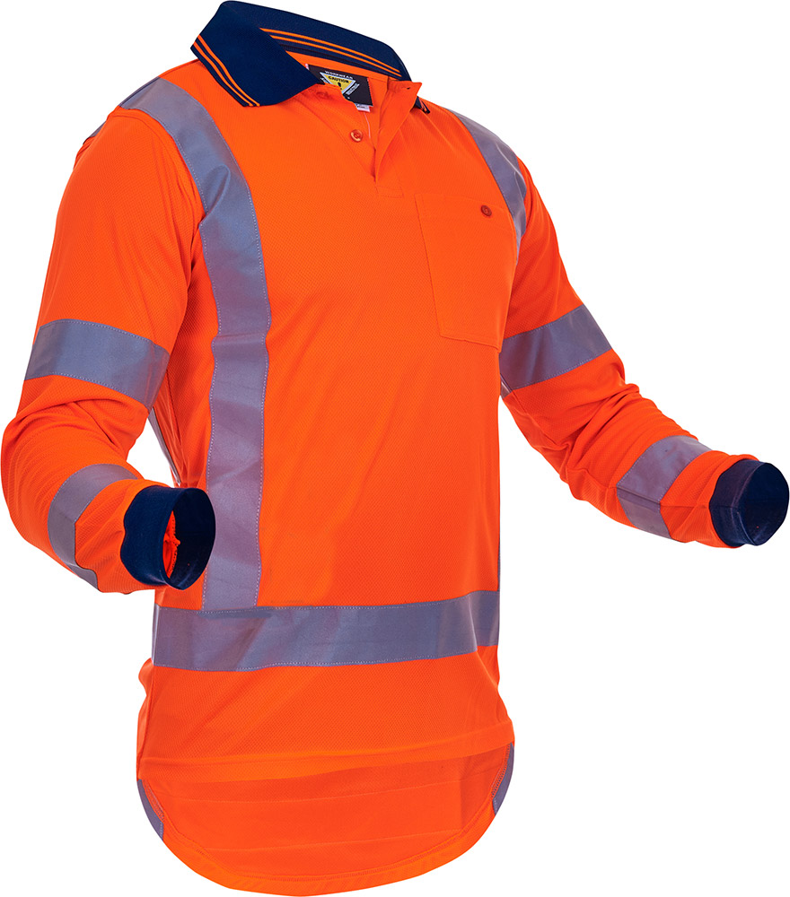 Caution L/S TTMC-W Micro Fibre Polo-Size 13XL