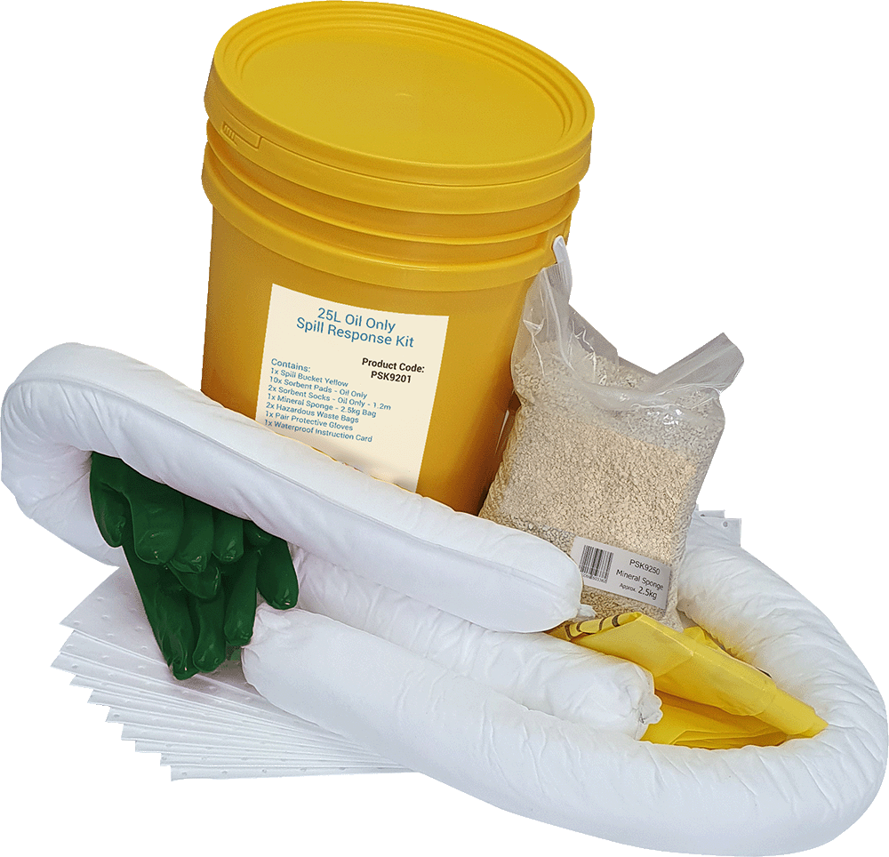 [PSK9201] ESKO - Oil/Fuel Spill Kit - 25L Workshop (Bucket) YELLOW