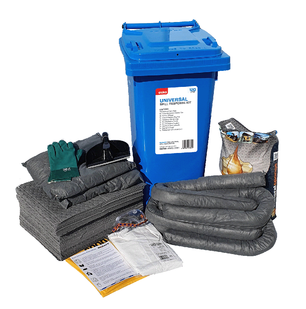 ESKO - Universal Spill Kit - 120L Mobile (Wheelie Bin) BLUE