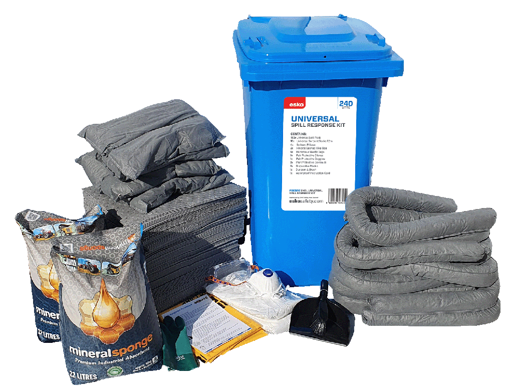[PSK9212] ESKO - Universal Spill Kit - 240L Mobile (Wheelie Bin) BLUE