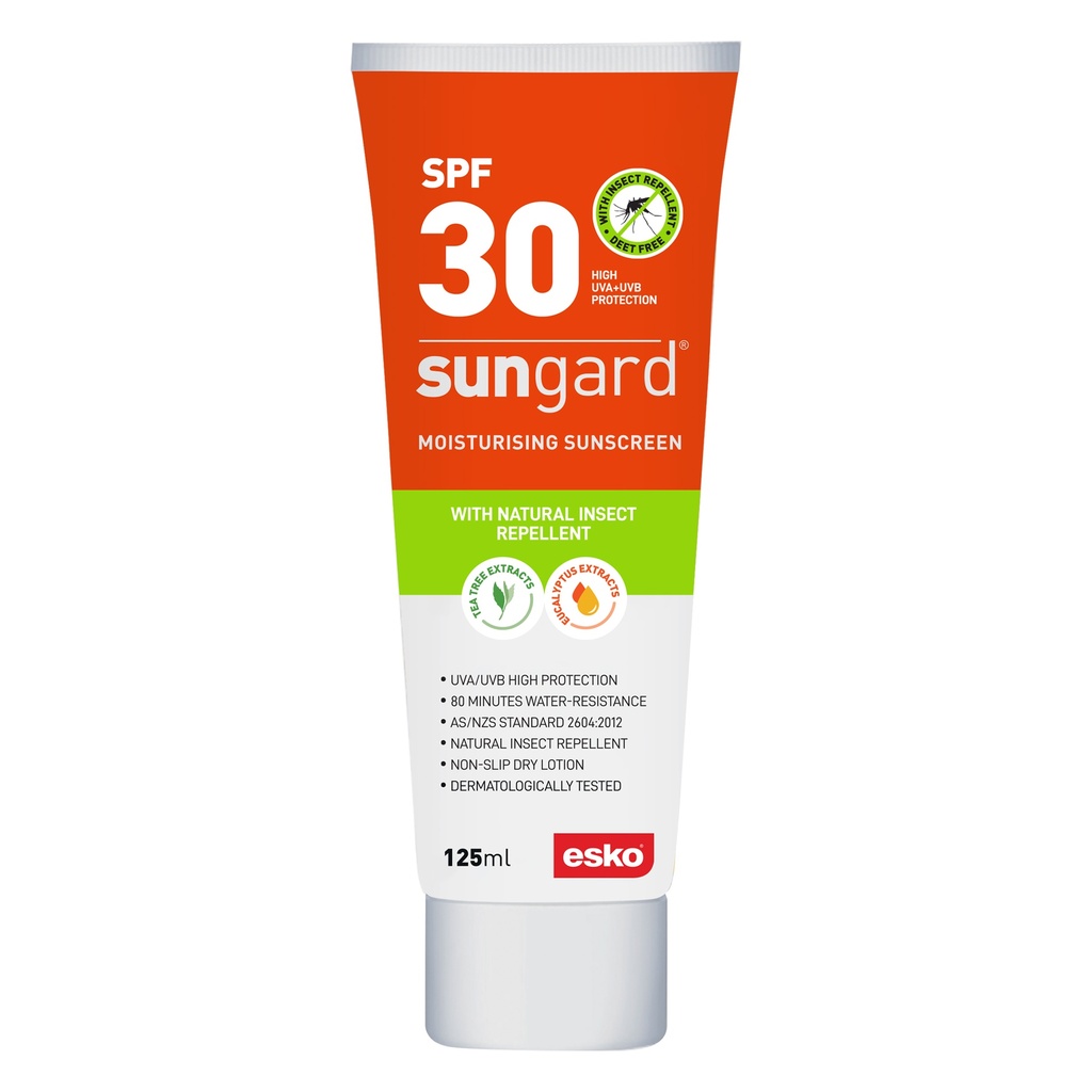 SunGard SPF30 Sunscreen, Insect Repellent, 125ml Tube - Pack of 12