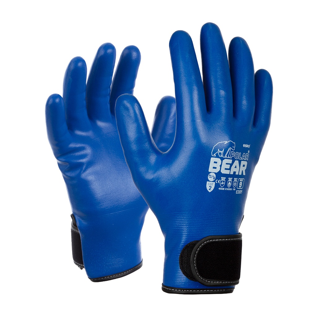 BLUE POLAR BEAR Fully Coated Glove - Nitrile Palm, Thermal Lined, Size 10 (XL) with Header Card - Pack of 12