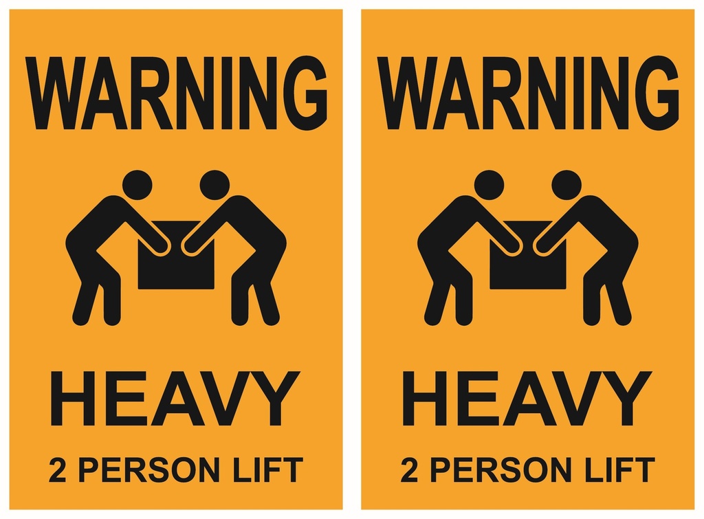 ISOLOCK Lockout Tag - Warning - Heavy 2 Person Lift- PK/25 Tags