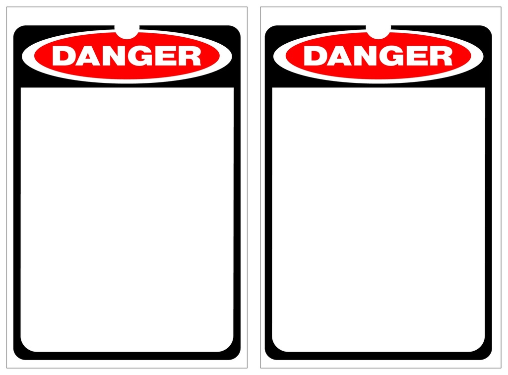ISOLOCK Lockout Tag - Danger - Blank with Chevrons- PK/25 Tags