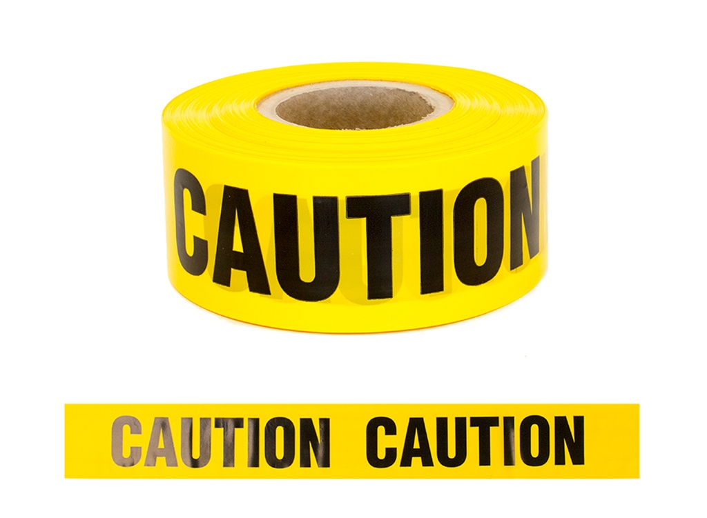[BW-C] Warning Tape - Caution 75Mm X 250M (80 Micron) (Yellow)