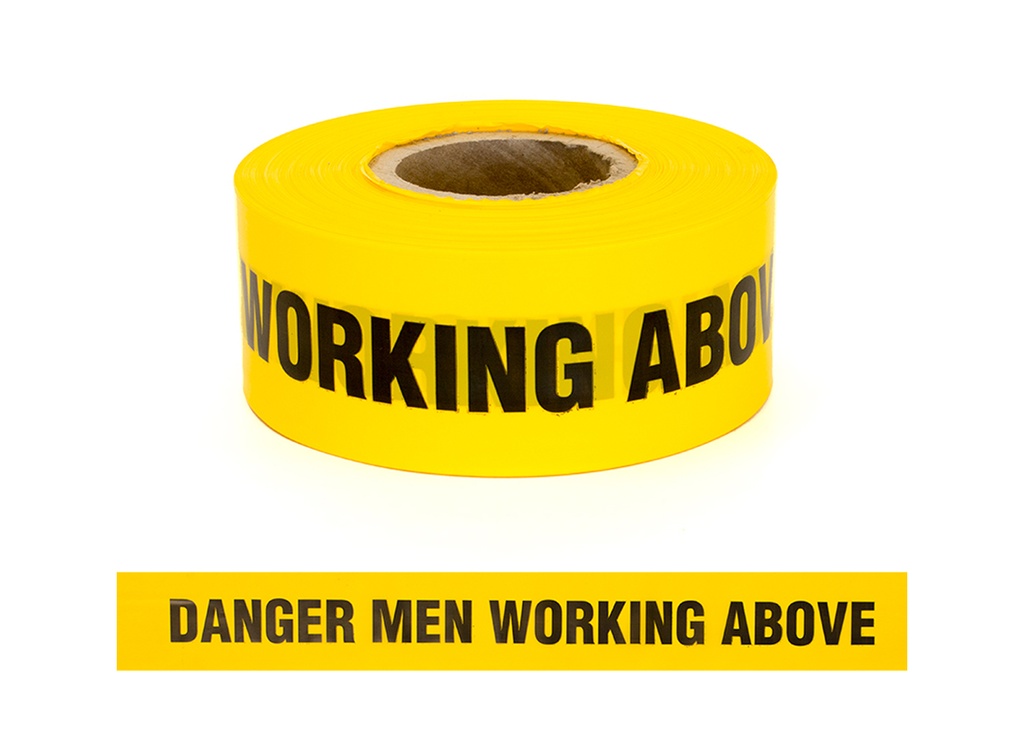 [BW-DMWA] Warning Tape - Danger Men Working Above 75Mm X 250M (Yellow)
