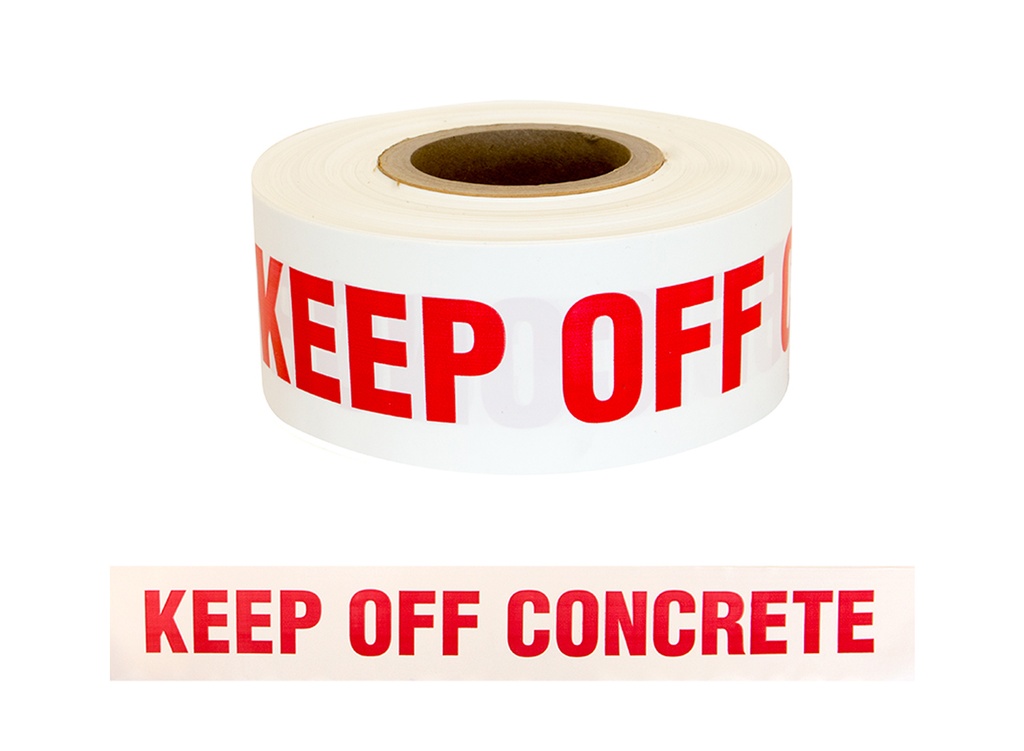 [BW-KOC] Warning Tape - Keep Off Concrete 75Mm X 250M (White)