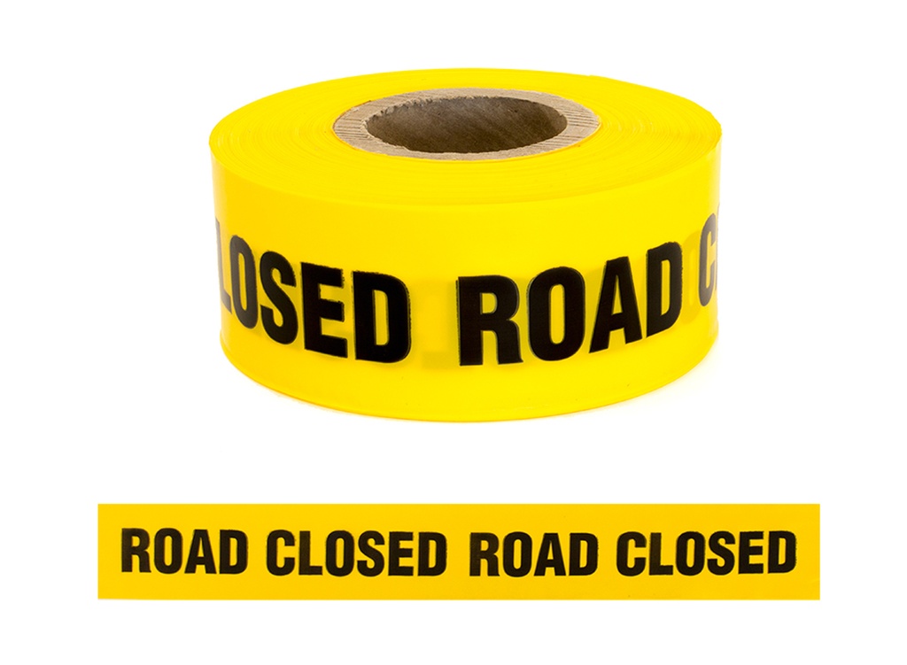[BW-RC] Warning Tape - Road Closed 75Mm X 250M (Yellow)