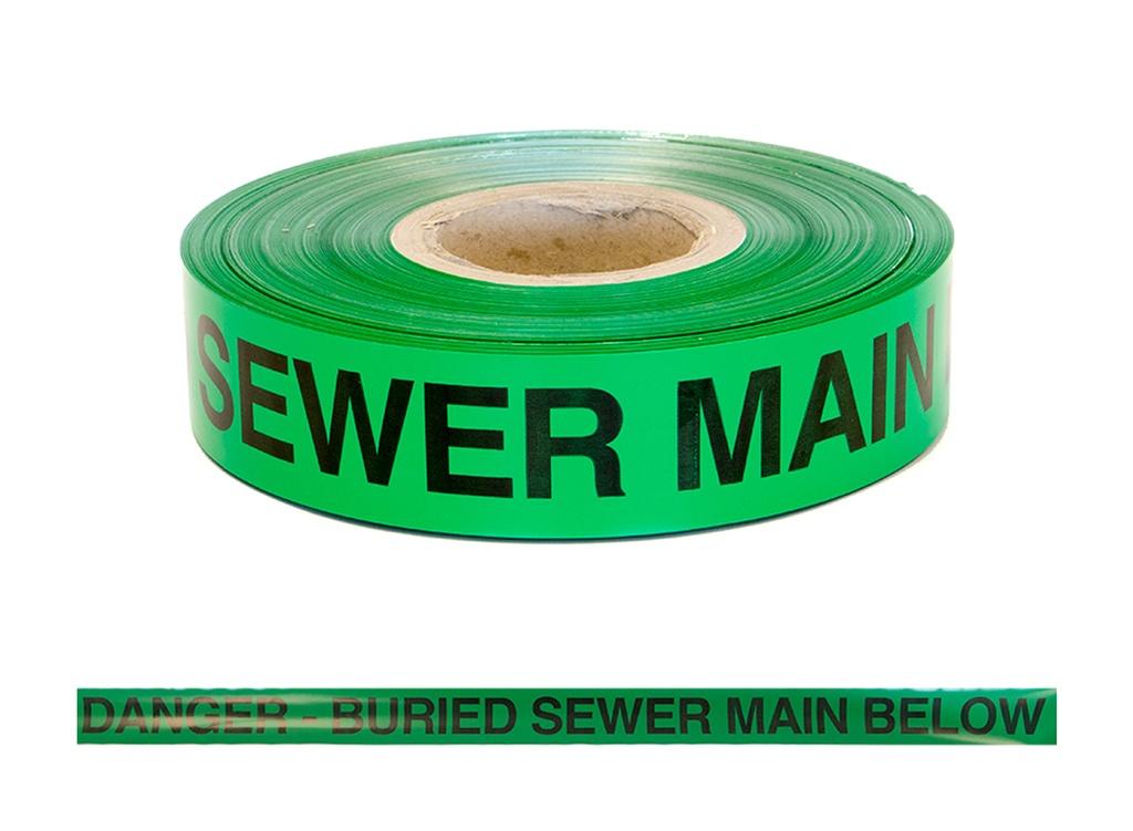 TAPE Foil Detector SEWER MAIN 50MM X 304M (Green)