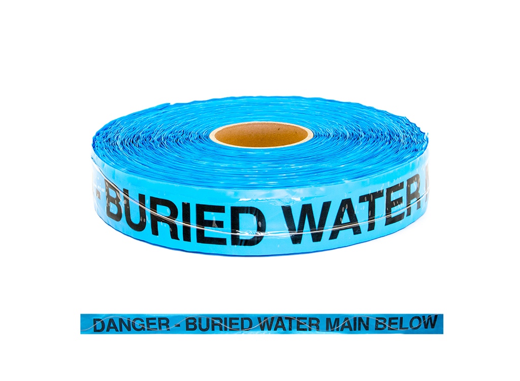 [SI-DW50-WATER] Wavelay Detectatape - Danger Buried WATER Main Below 50MM x 250M (Blue)