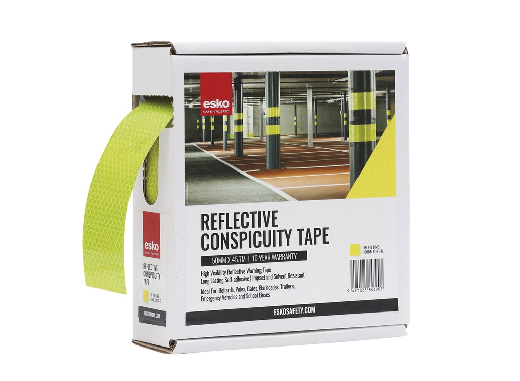 [SI-RT-FL] ESKO Premium Conspicuity Tape, ECE 104 Certified, 50MM x 45.72M - Hi Vis Lime