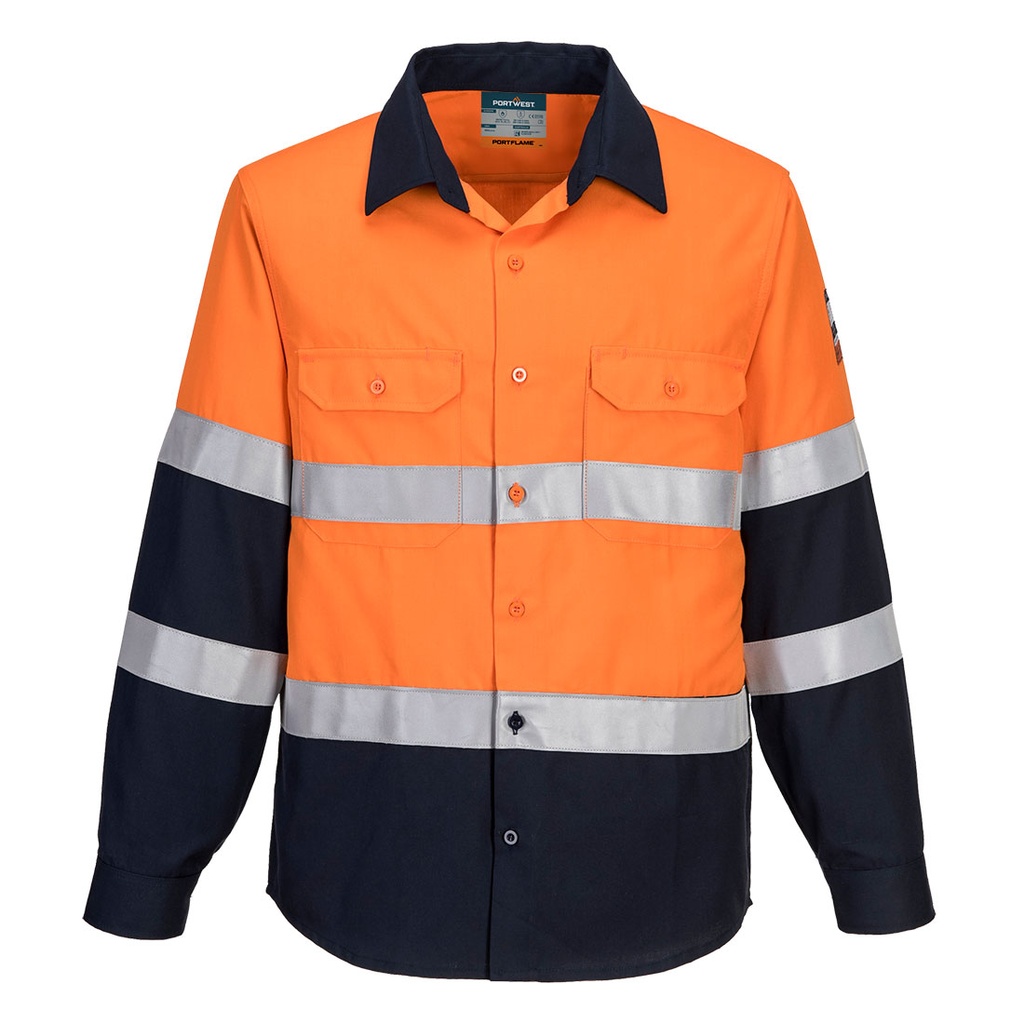[FR04ONRS] Portflame FR Class D/N Shirt (Orange/Navy, S)