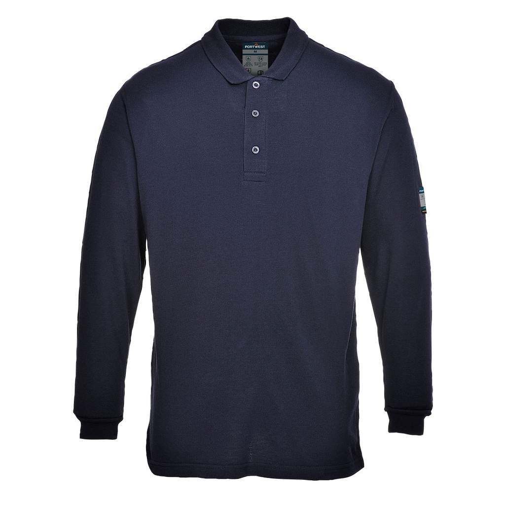 [FR10NVRS] Modaflame Anti-Static FR Long Sleeve Polo Shirt (S)