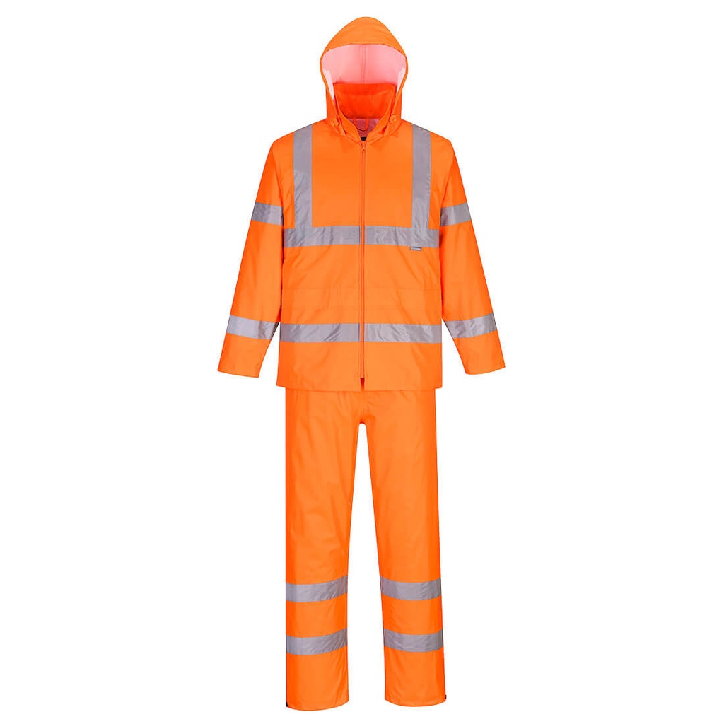 [H448ORRS] Hi-Vis Rainsuit (Orange, S)