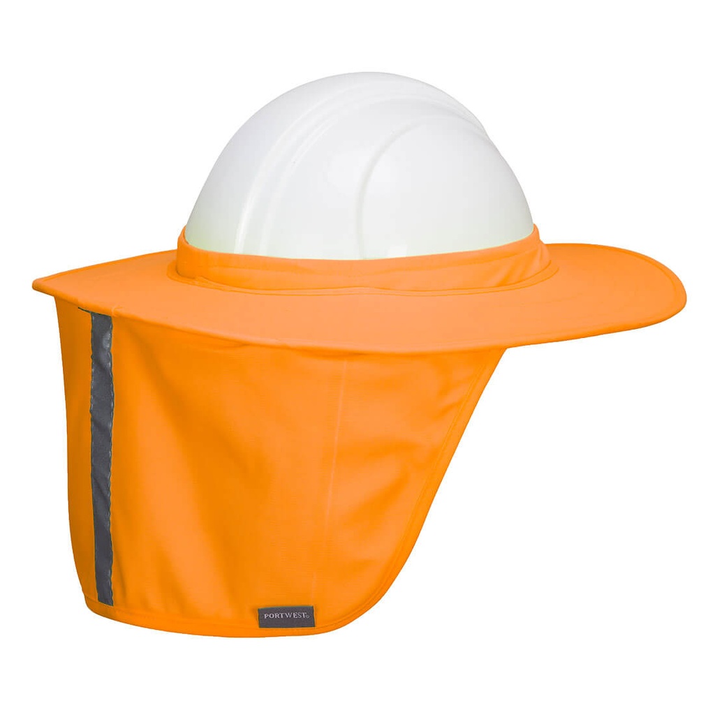 [HA21ORR] Hi-Vis Hard Hat Brim with Neck Shade (Orange)