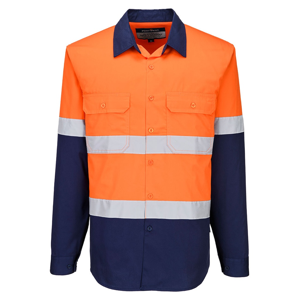 Industrial Hi-Vis Lightweight Contrast Shirt L/S