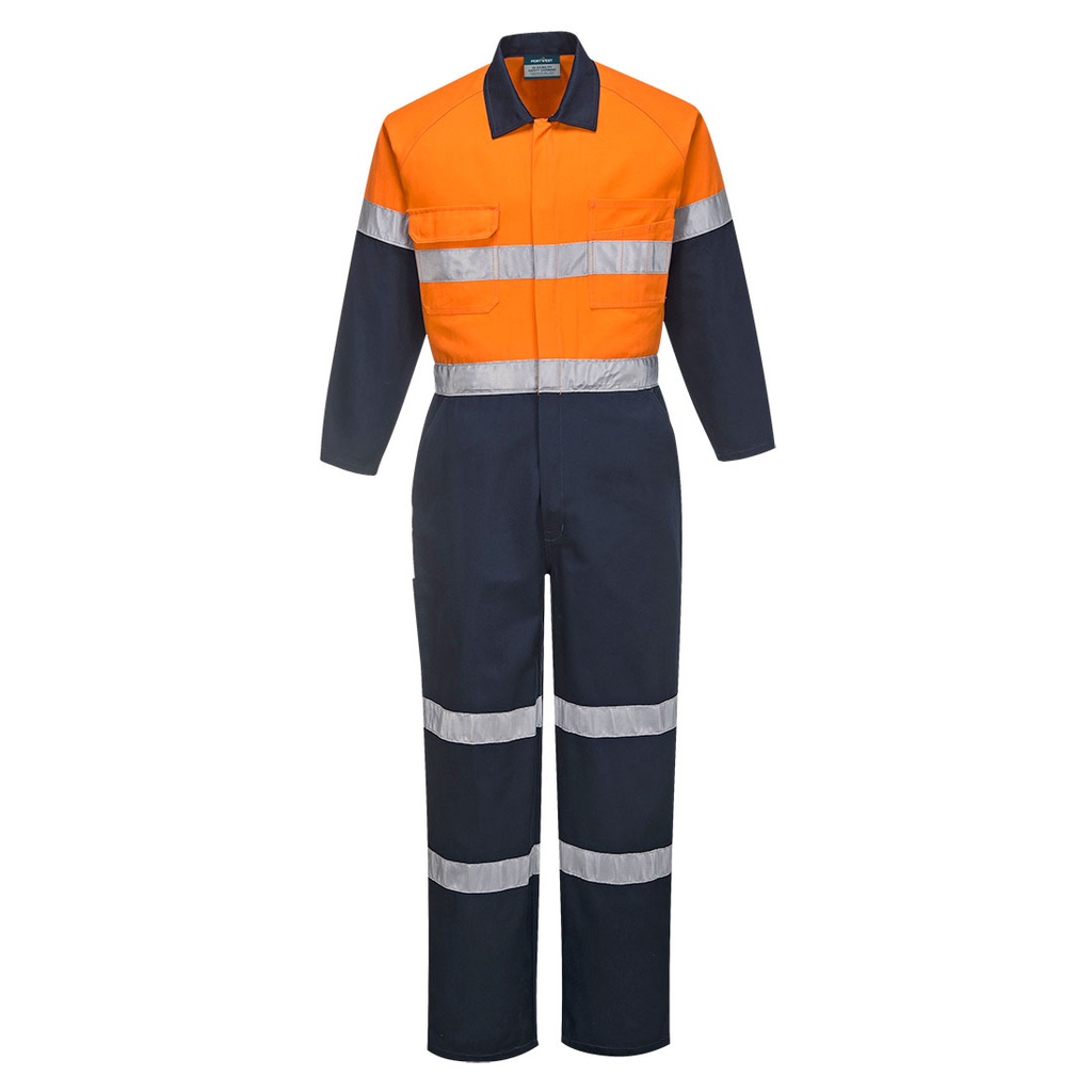 [MA931ONR077] Hi-Vis Contrast Coverall (Orange/Navy, 077, Regular)