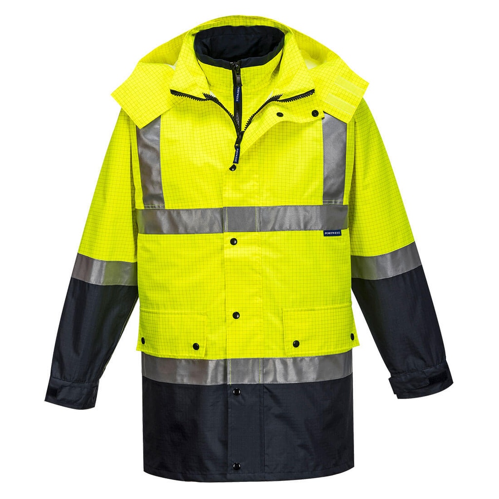 [MJ887YNRS] Mackay Hi-Vis Anti-Static 4-in-1 Jacket (S)