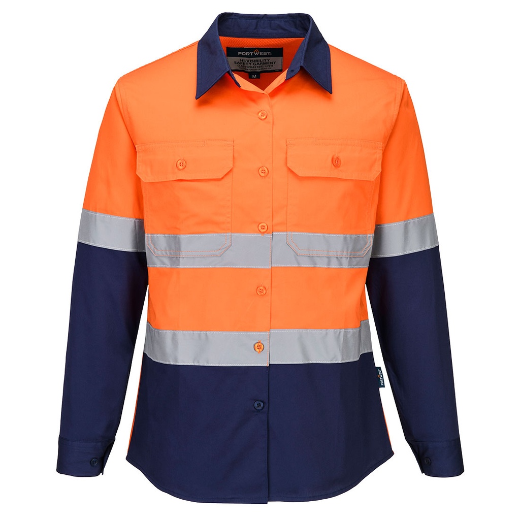Hi-Vis Women's Lightweight Contrast Shirt L/S