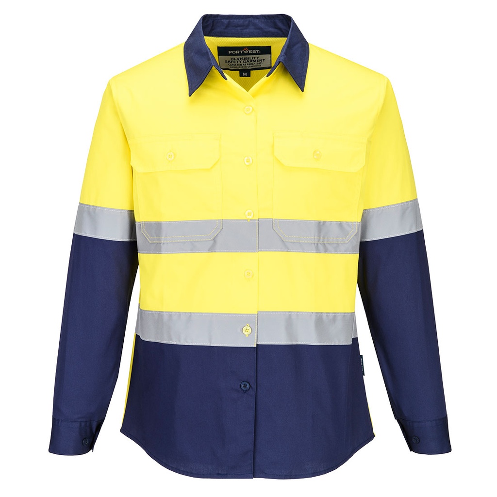 Hi-Vis Women's Lightweight Contrast Shirt L/S